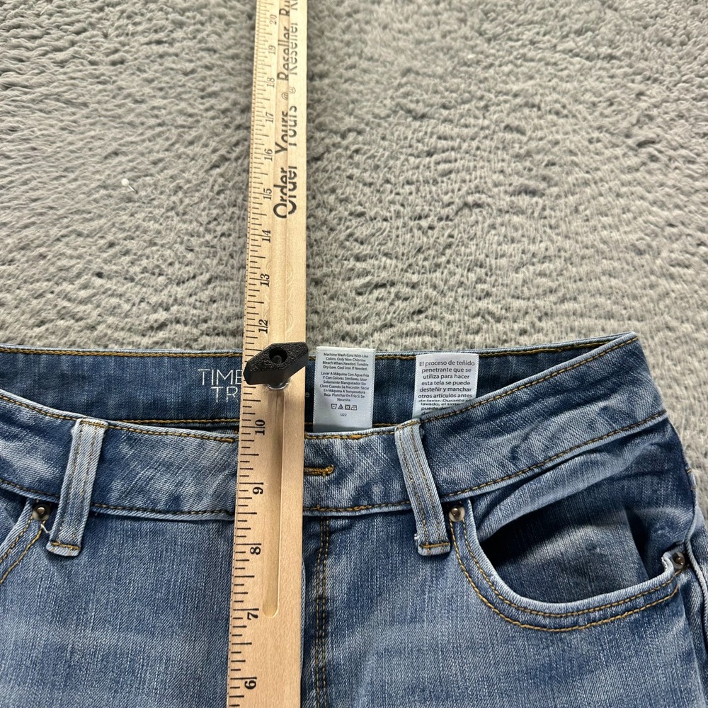 Time and Tru Jeans Womens 10P Blue Cotton‎ Denim Skinny High-Rise Workwear Faded - Picture 3 of 11